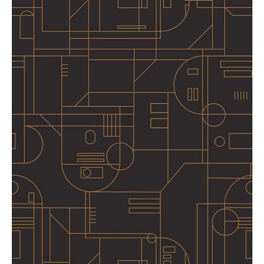 RoomMates Star Wars R2D2 Geometric Peel & Stick Wallpaper in Black/Yellow | 18" x 18.86ft | Michaels®